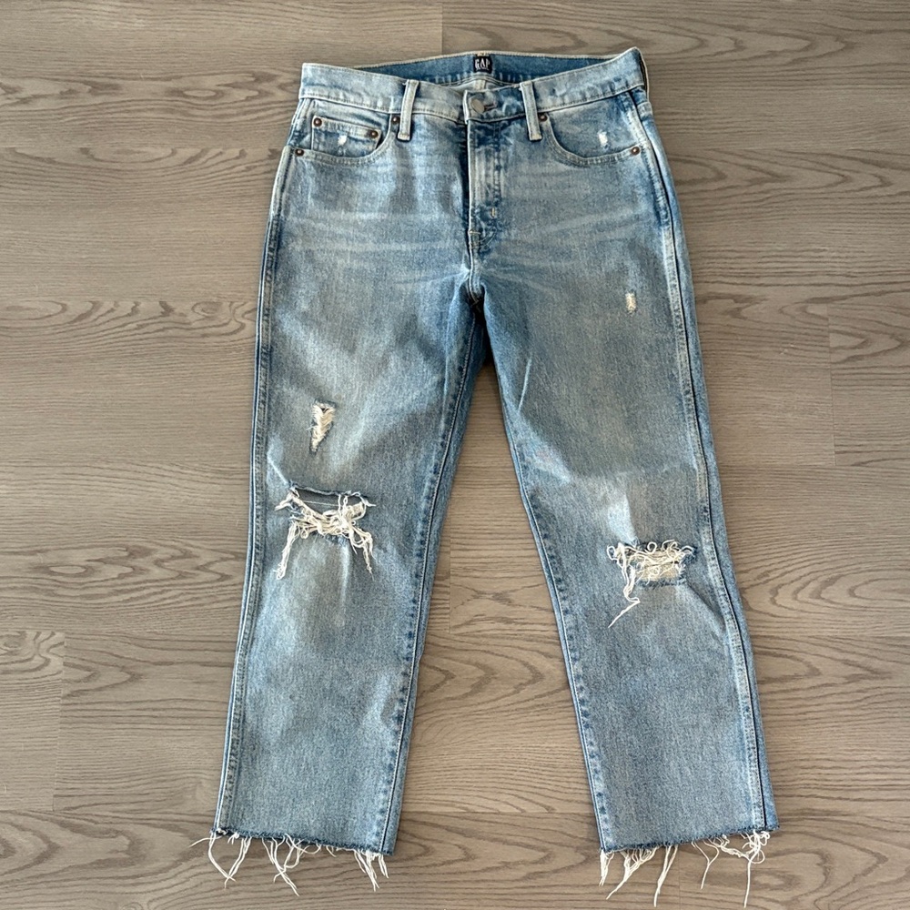 GAP Women's Straight Leg Jeans - Light Blue
